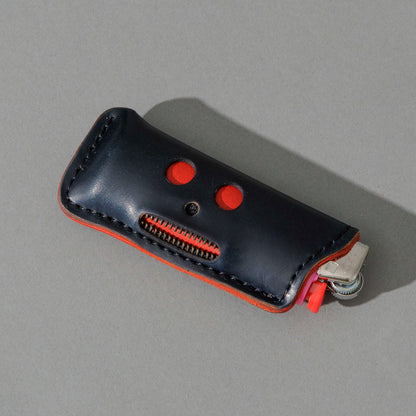 One-Off Skeleton Lighter in Black Shell Cordovan, skeleton face design, front view, shot 2