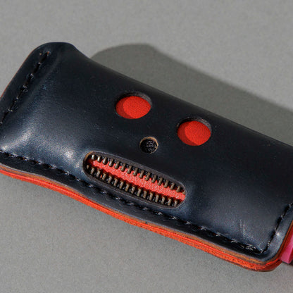 One-Off Skeleton Lighter in Black Shell Cordovan, skeleton face design, front view, shot 3