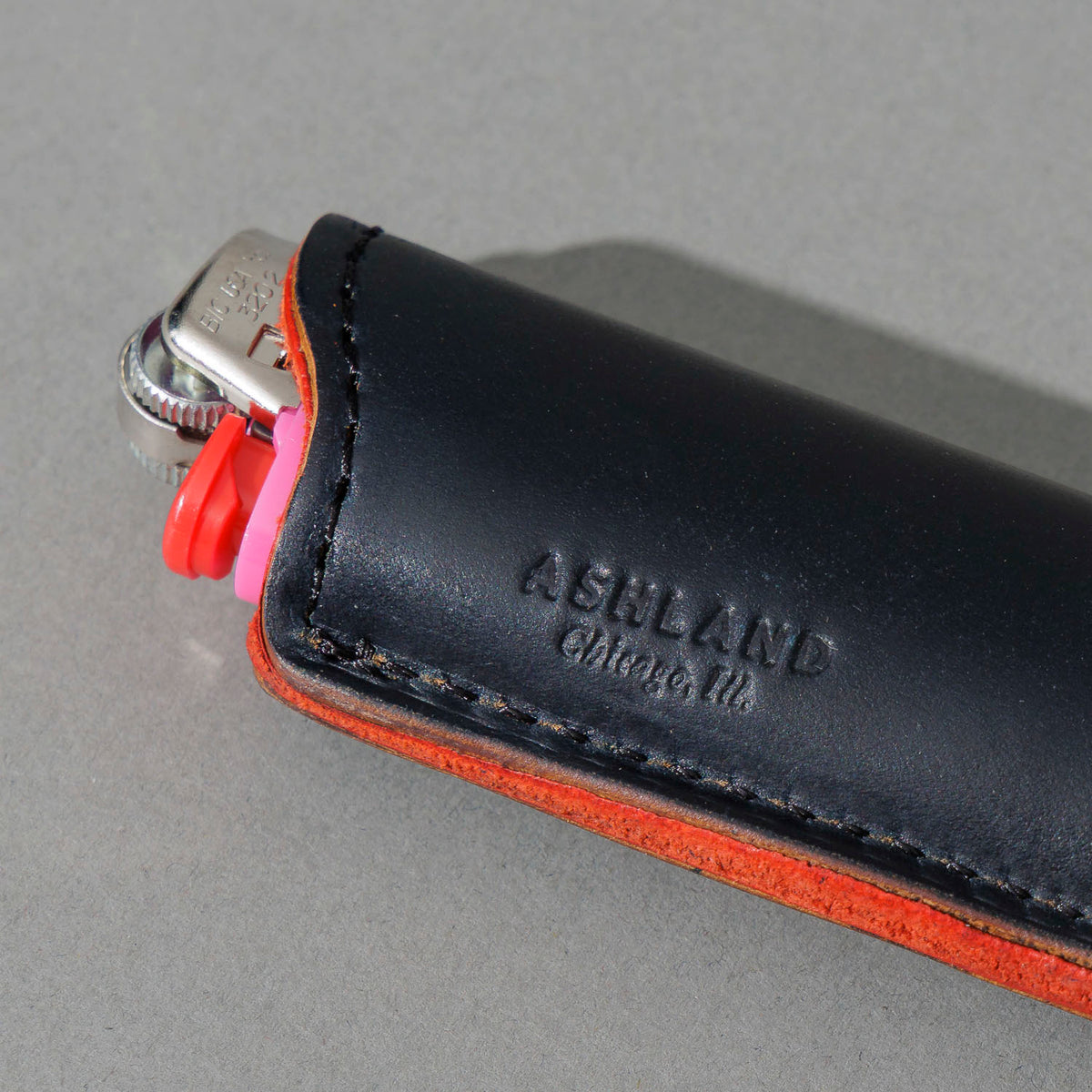 One-Off Skeleton Lighter in Black Shell Cordovan, close-up detail