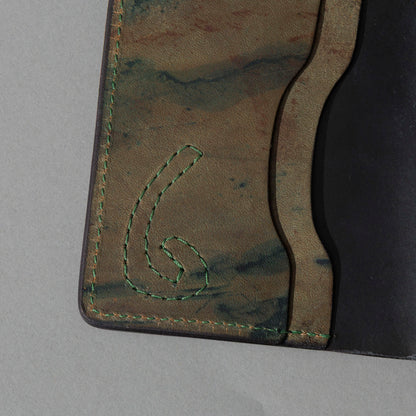 One-Off Tony the Ant in Branded Black and Reverse Shell Cordovan, Number Six Embroidery, close-up detail, shot 2