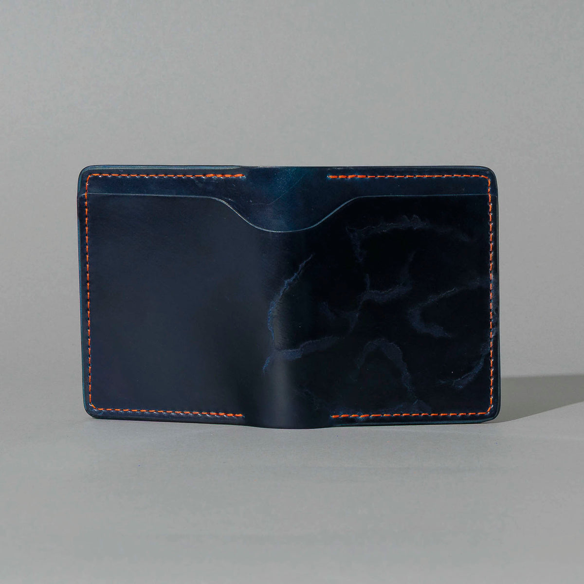 One-Off Tony the Ant in Branded Blue Shell Cordovan, front view, shot 2