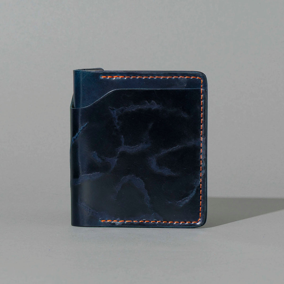 One-Off Tony the Ant in Branded Blue Shell Cordovan, front view, shot 1