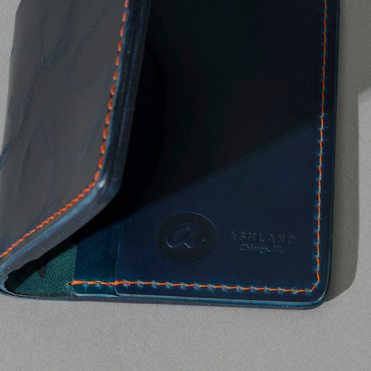 One-Off Tony the Ant in Branded Blue Shell Cordovan, close-up detail, shot 2