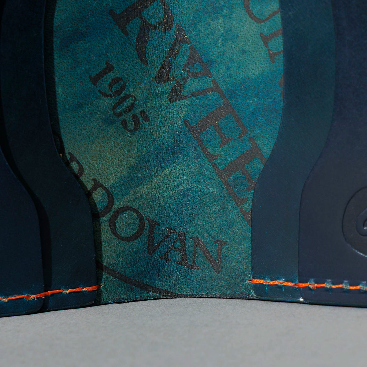 One-Off Tony the Ant in Branded Blue Shell Cordovan, close-up detail, shot 3