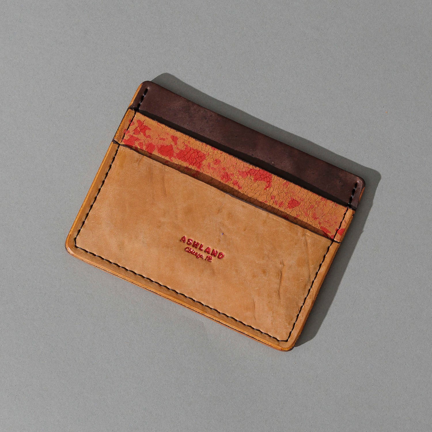One-Off Frankenstein in Tumbled Natural Shell Cordovan, angled view lying flat