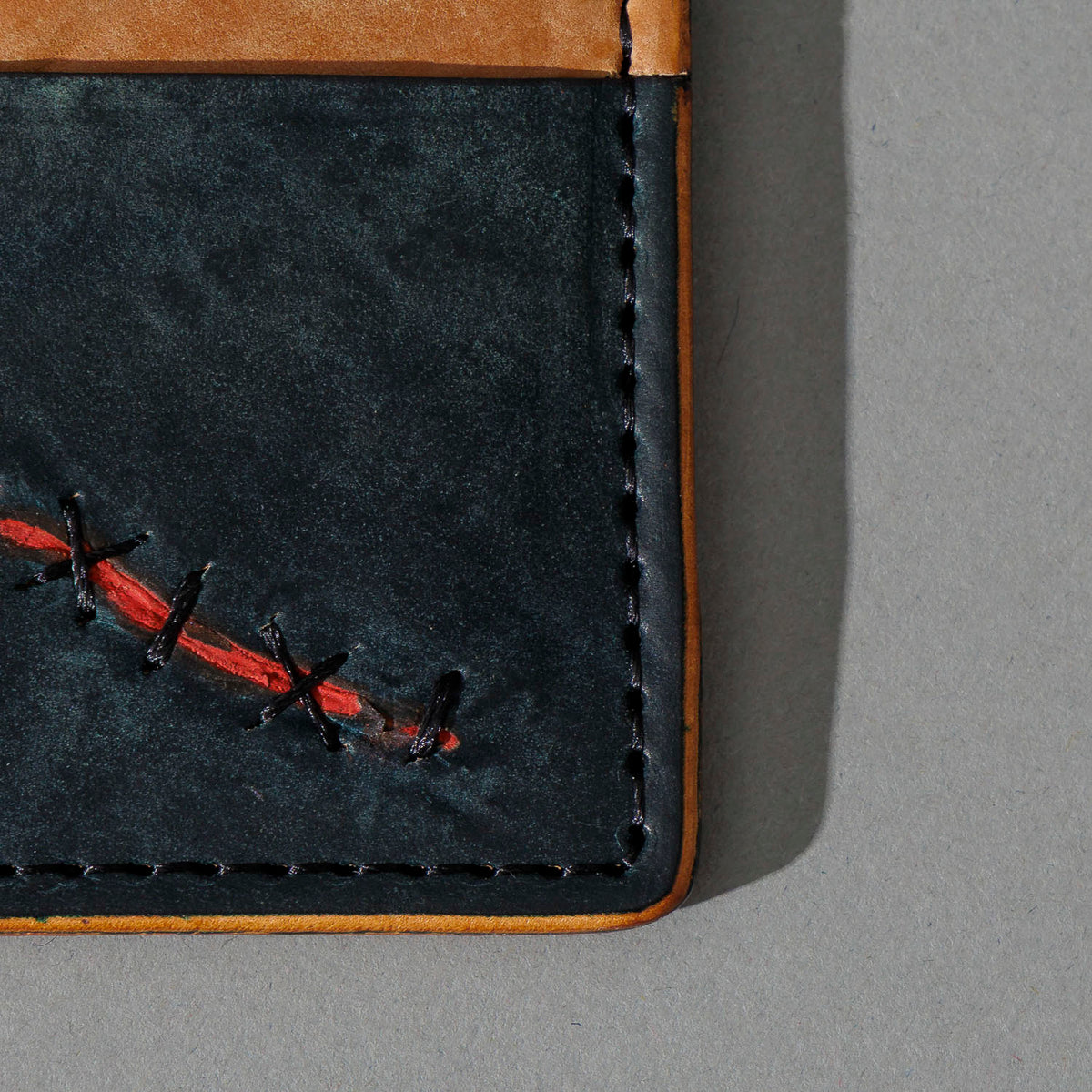 One-Off Frankenstein in Tumbled Black Shell Cordovan, close-up detail, shot 3