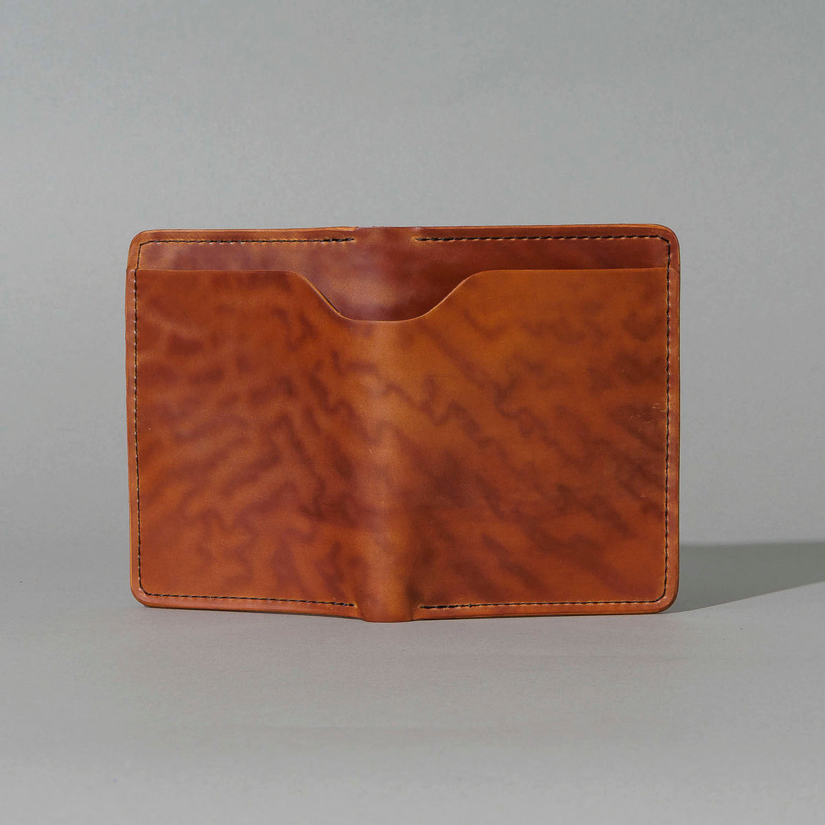 One-Off Fat Herbie "Brains" in Epic Natural Shell Cordovan with Reverse Interior, Stitched Scar Marks, back view