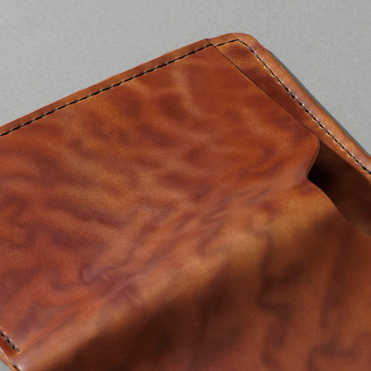 Fat Herbie "Brains" in Epic Natural Shell Cordovan with Reverse Interior, Stitched Scar Marks, close-up detail, shot 6