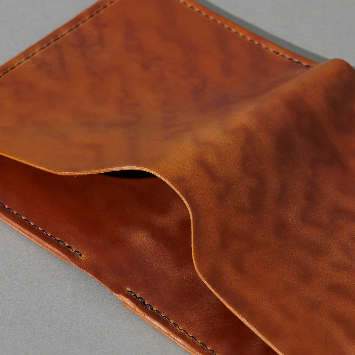 Fat Herbie "Brains" in Epic Natural Shell Cordovan with Reverse Interior, Stitched Scar Marks, close-up detail, shot 7
