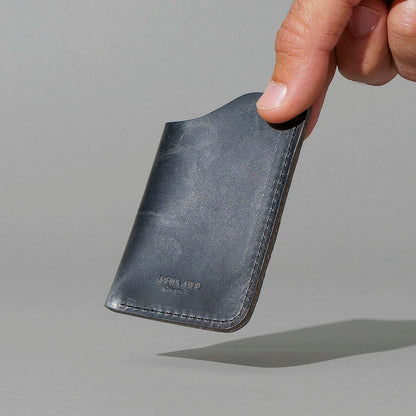One-Shot Card Case in Slate Vintage, held in hand, shot 2