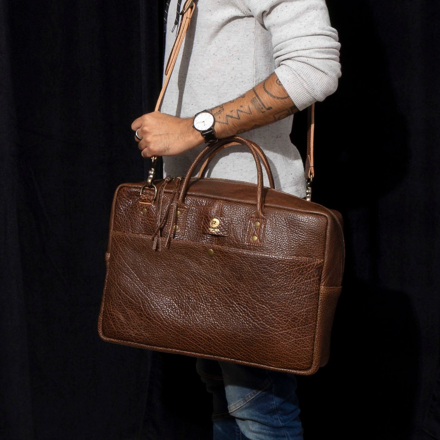 One-Off LaSalle Leather Briefcase
