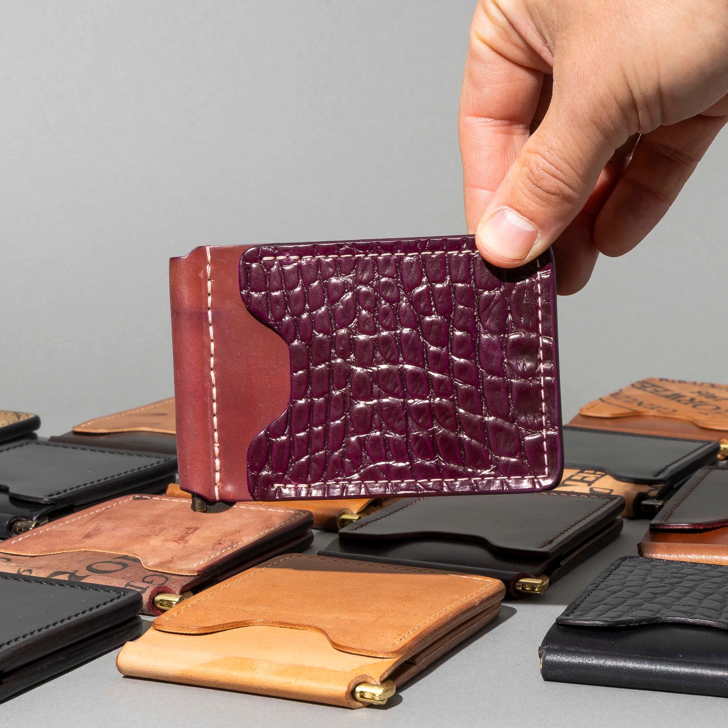 Shell Cordovan Mystery Capone Money Clip
