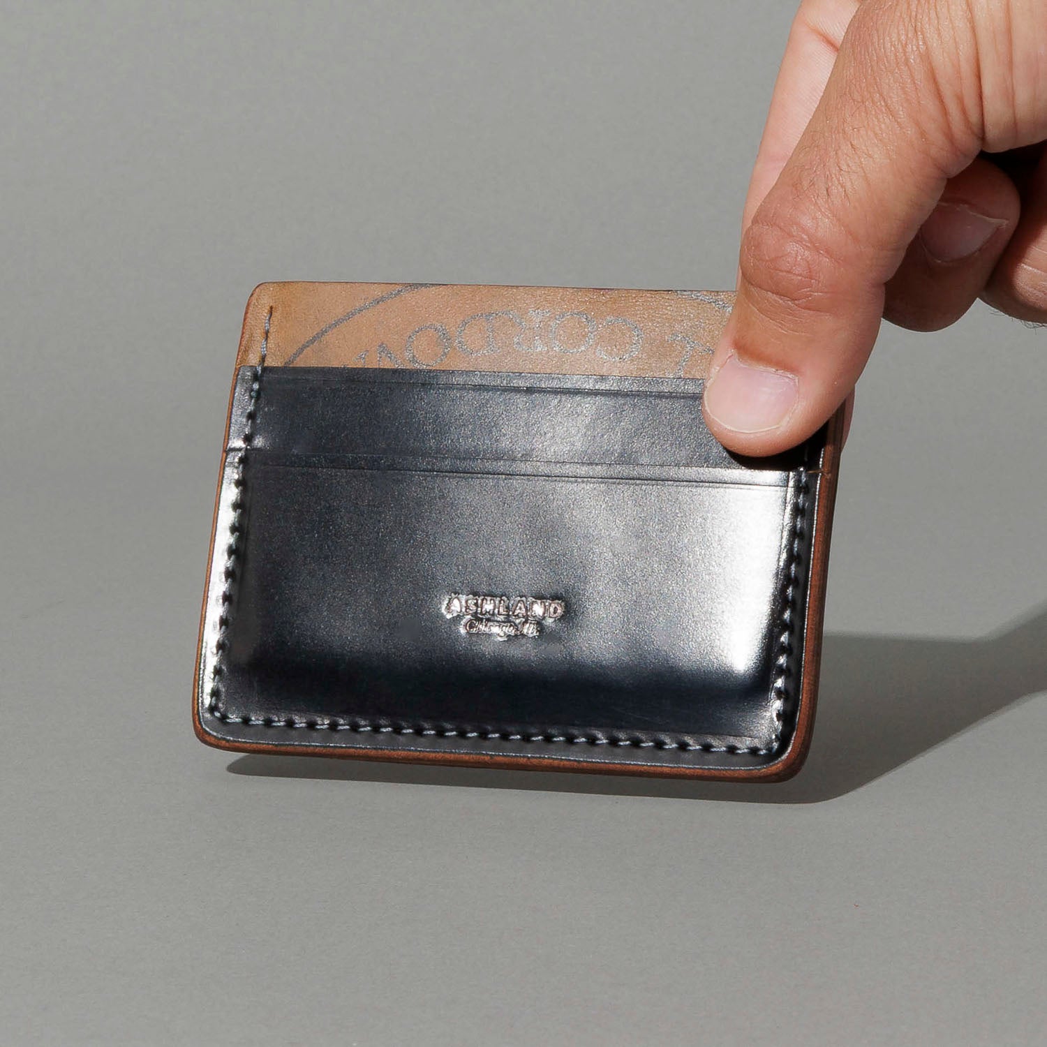 One-Off 6-slot Vertical Frank Card Holder (Shell Cordovan