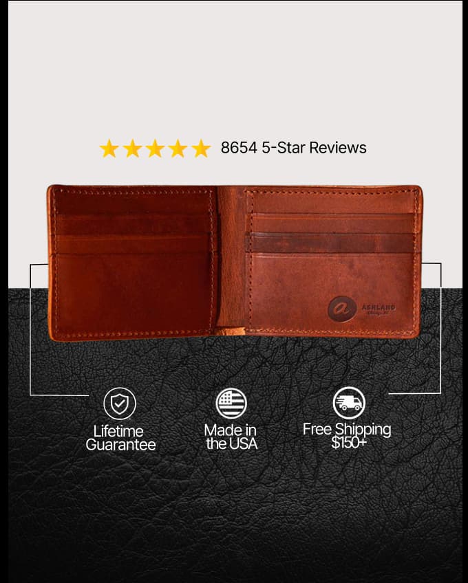 FINEST QUALITY100%  USA - MADE LEATHER