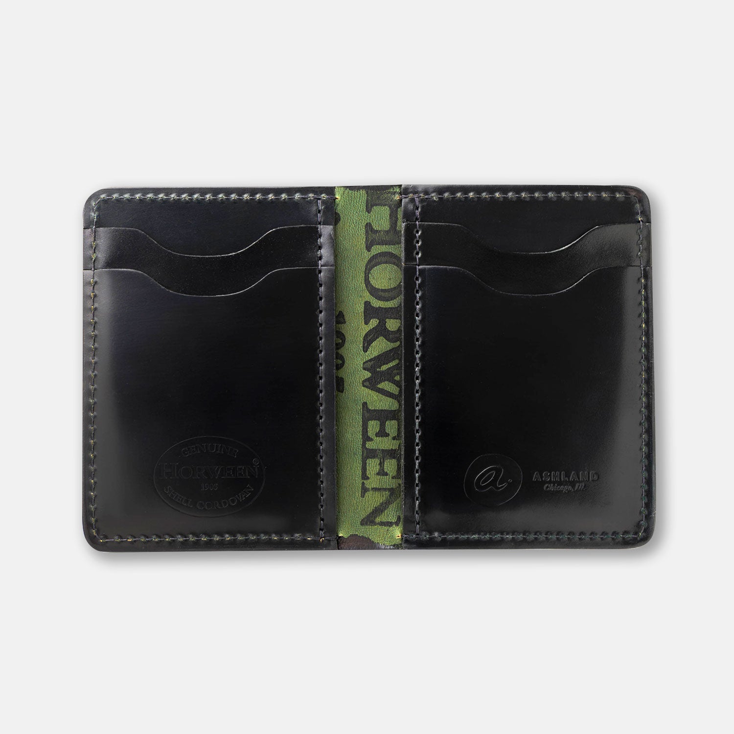 [ASHLAND LEATHER] アマレットコードバン VEAL BUGS MORAN Minimalist Leather Card Holder | Ashland Leather Vertical