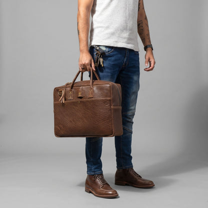 One-Off LaSalle Leather Briefcase