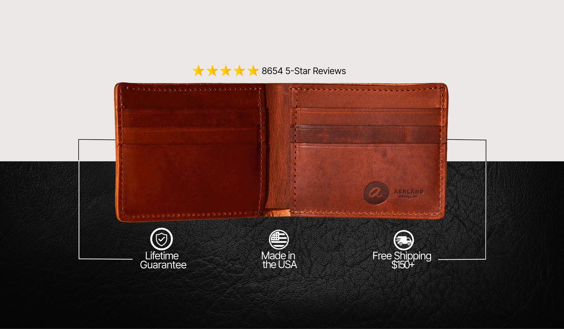 FINEST QUALITY100%  USA - MADE LEATHER