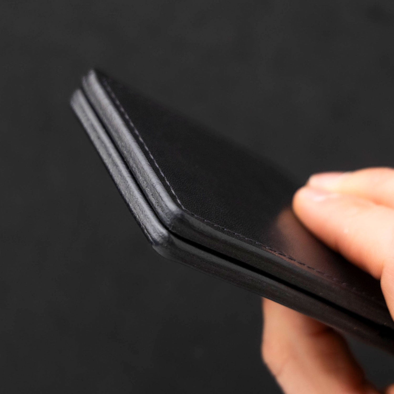 Capone Leather Money Clip (Black Dublin) | Horween Leather US Made