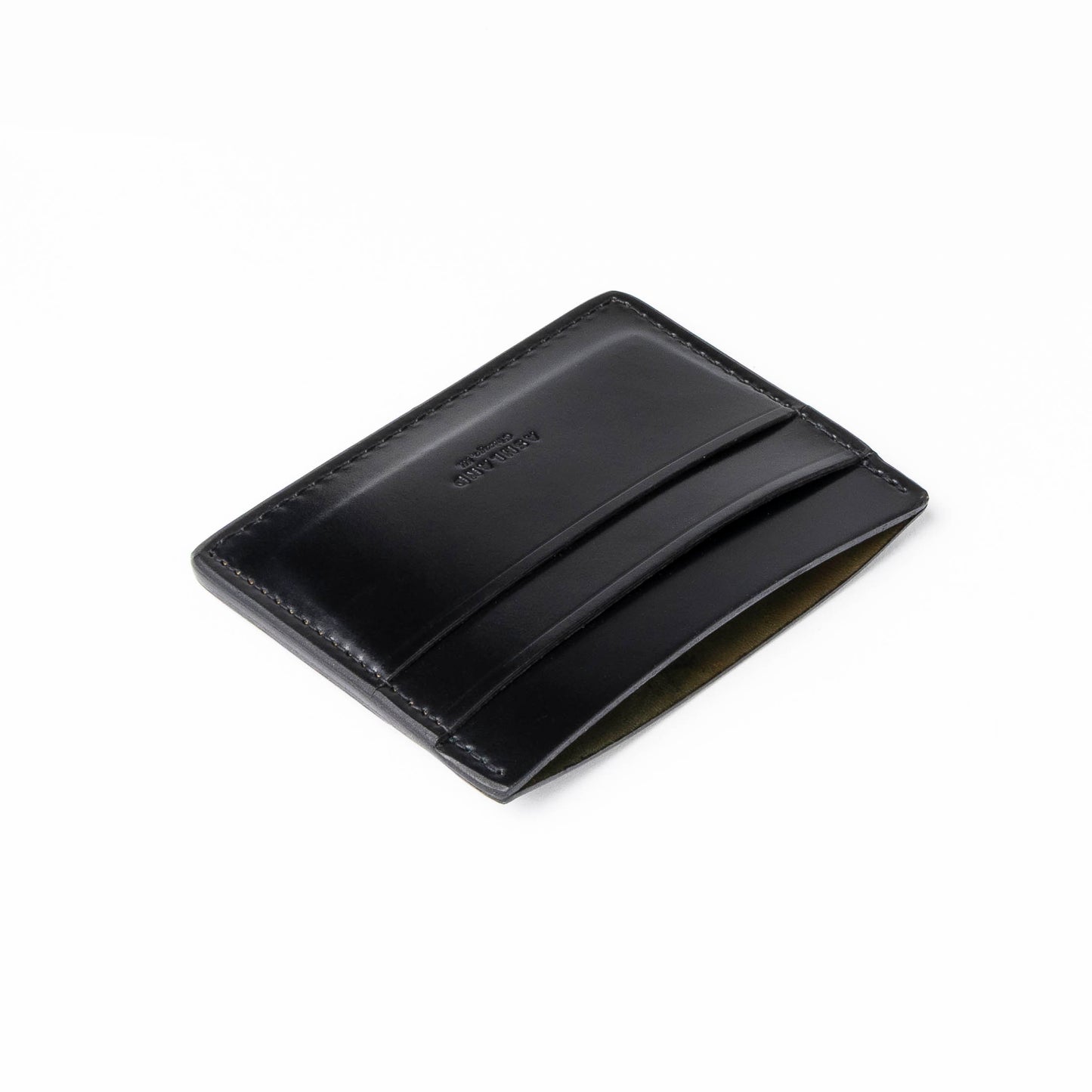 Black leather wallet on a white background