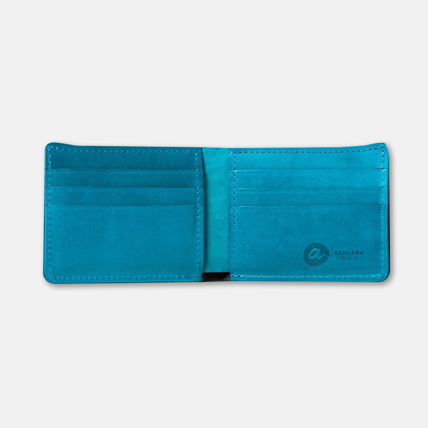 johnny the fox wallet in black and teal