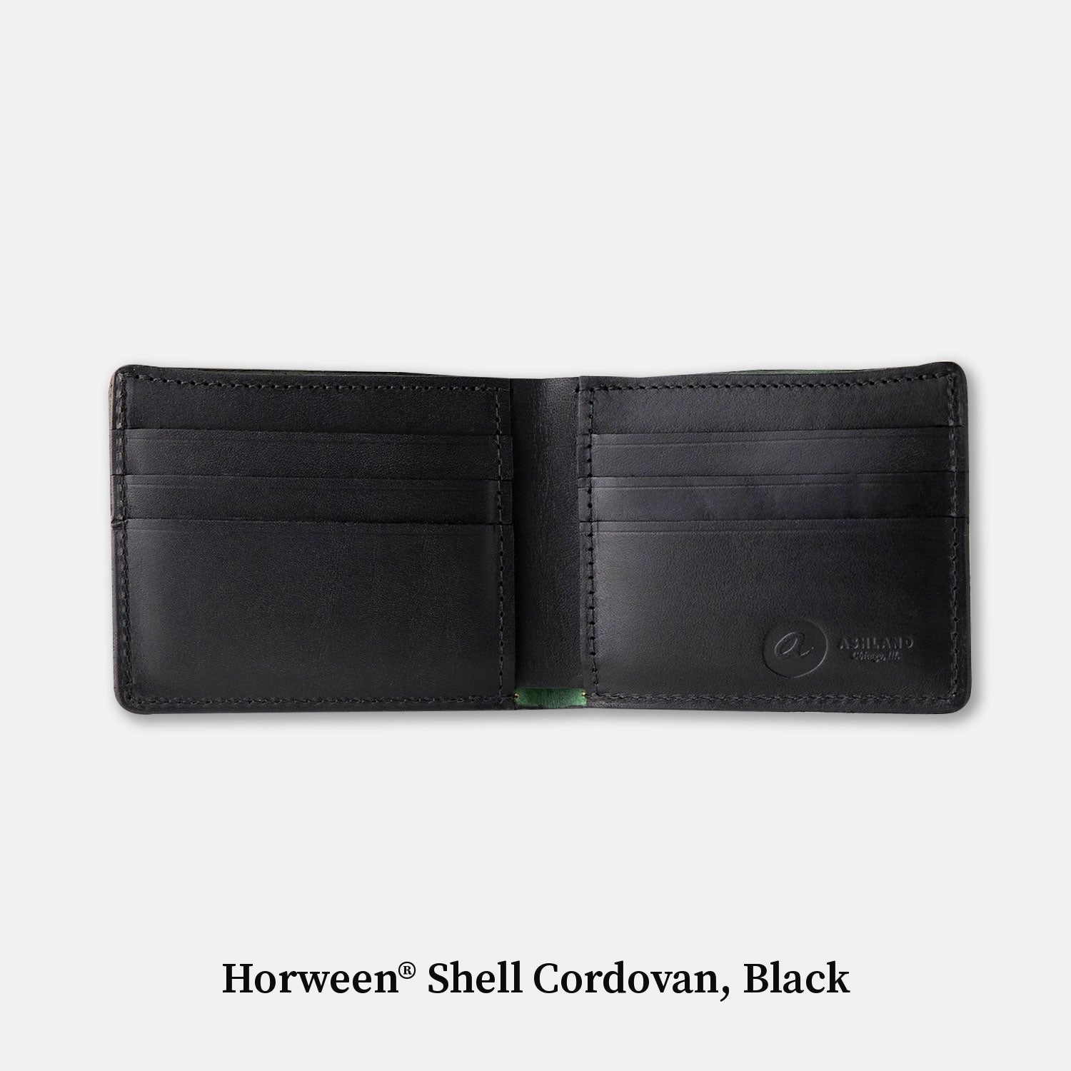 Leather Bifold Wallet | Horween® Shell Cordovan, Black | Ashland
