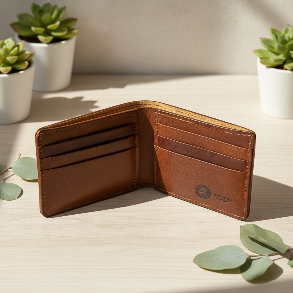 Johnny the Fox Men's Leather Wallet (Brown Cypress) | USA Made