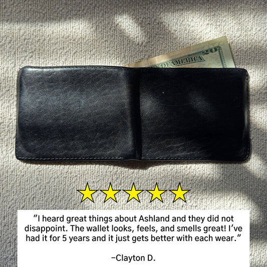 "I've had it for 5 years and it just gets better with each wear." --Clayton D.