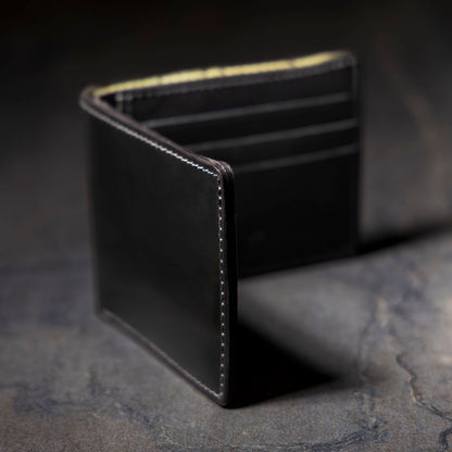 Leather edge detailing Johnny the Fox black shell cordovan