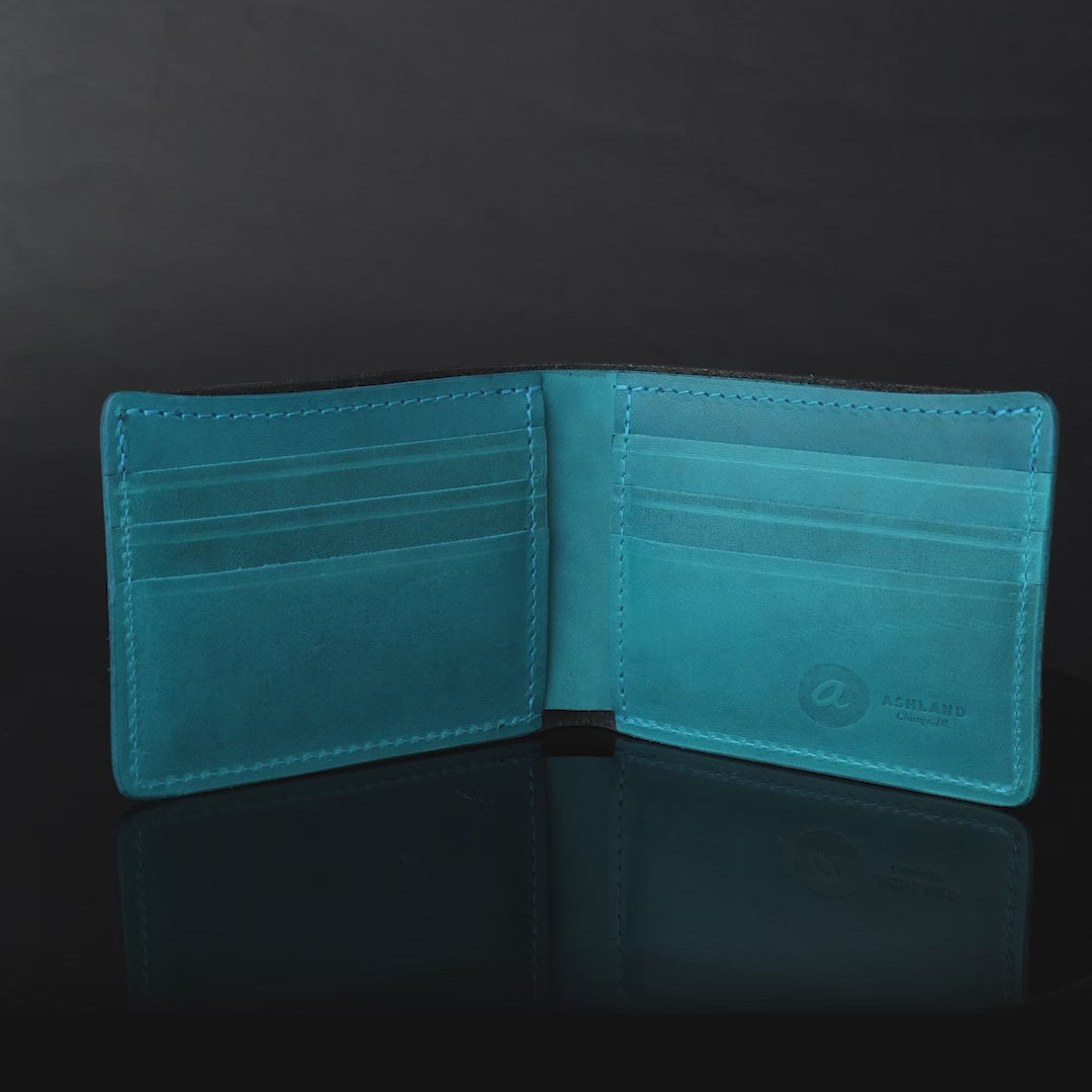 Johnny the Fox Men's Leather Wallet (Black Dublin) | USA Made