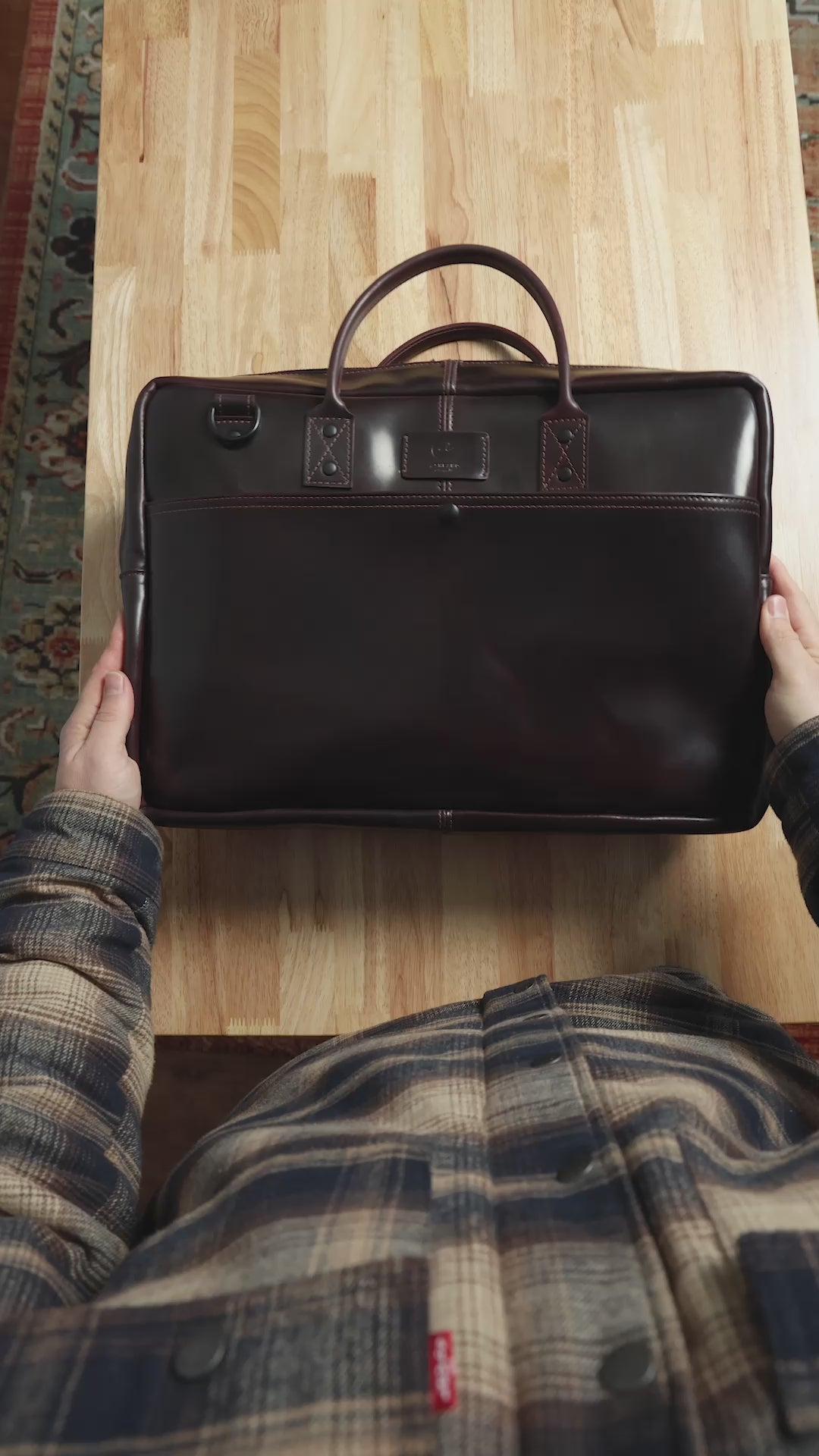 One-Off Shell Cordovan Briefcase