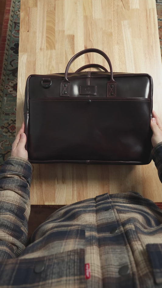 One-Off Shell Cordovan Briefcase