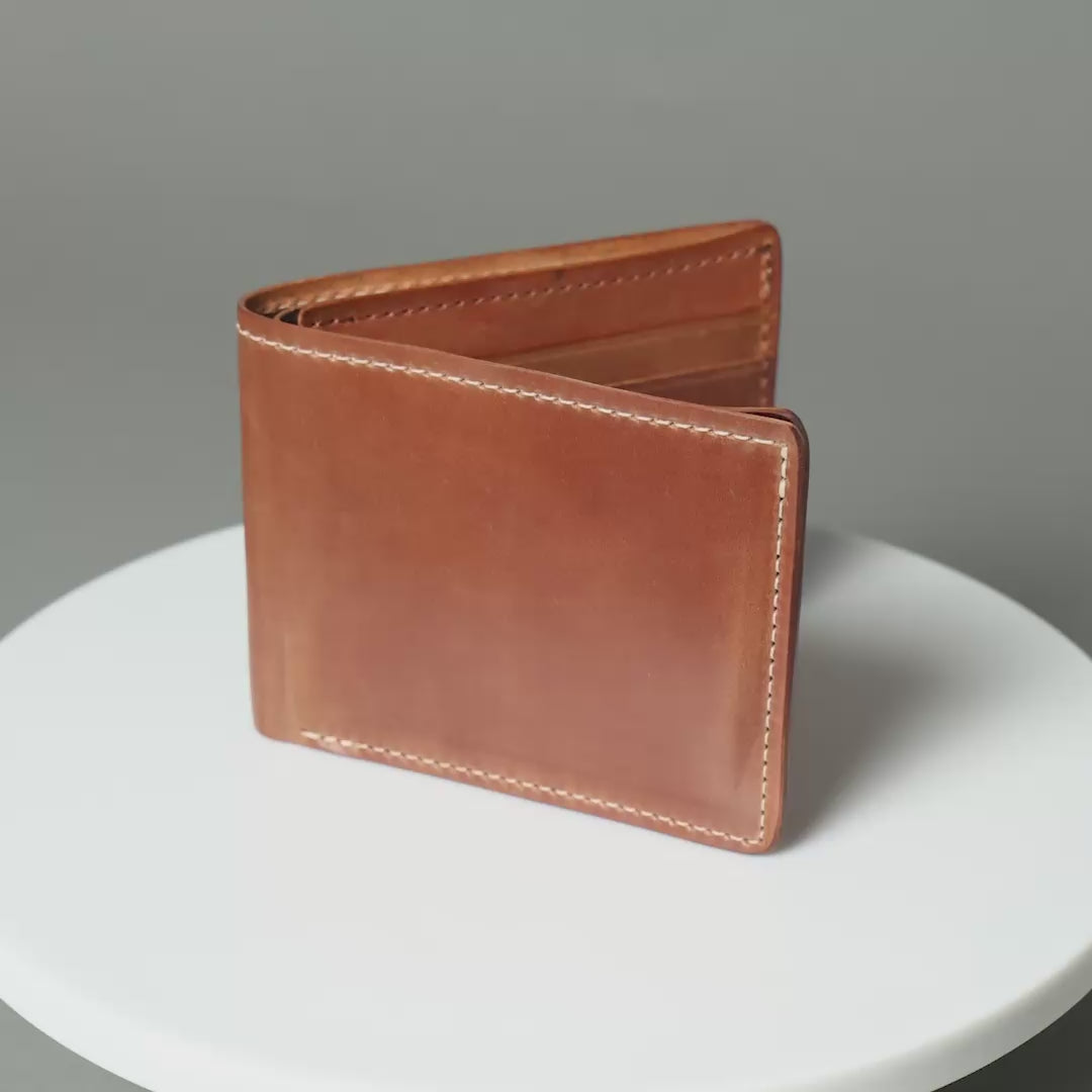 Johnny the Fox Men's Leather Wallet (Natural Shell) | USA Made
