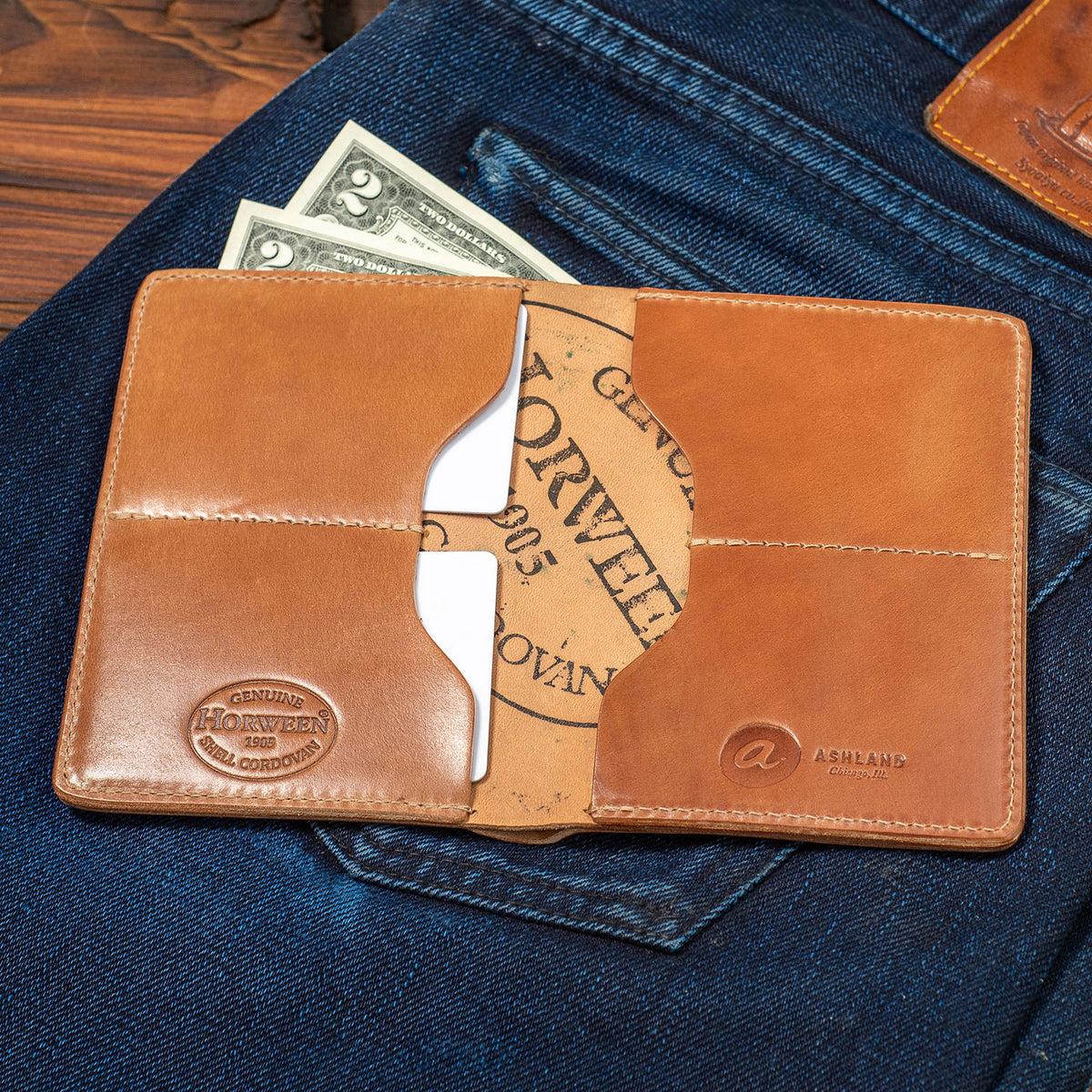 Ashland - Men's Handmade Leather Wallets - Horween Shell Cordovan