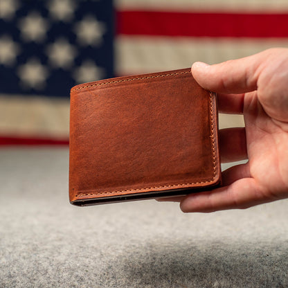 leather bifold wallet