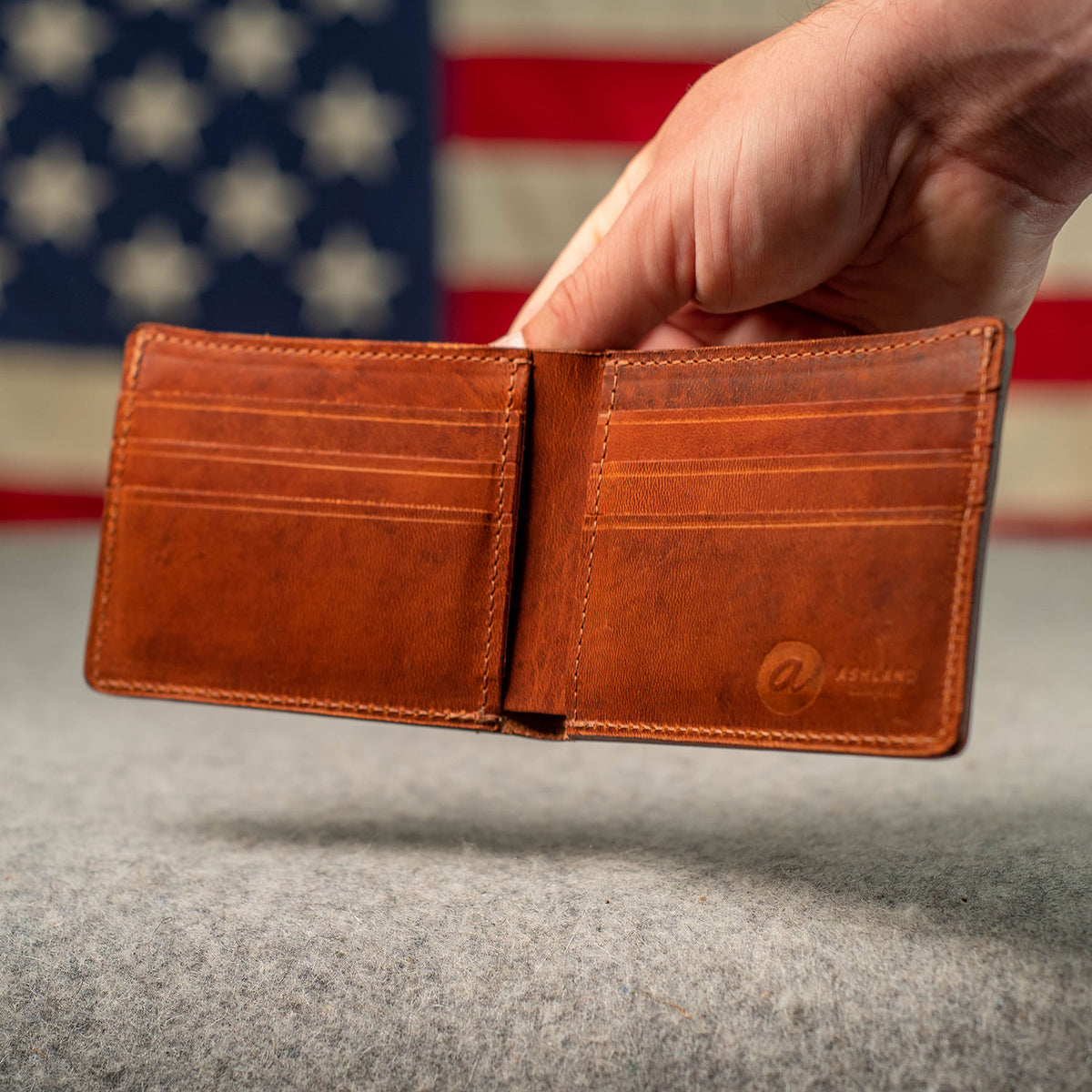 Men's Wallet - Premium Horween Leather - 100% Made in USA - zipper