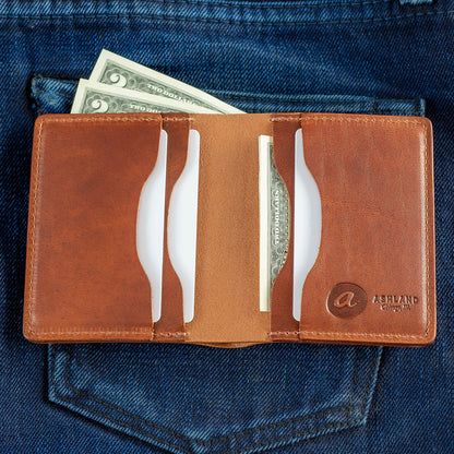 leather bifold wallet