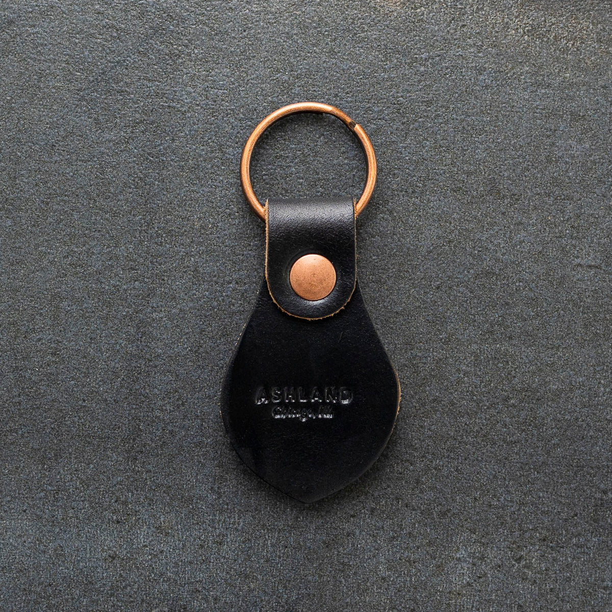 Duvall Leatherwork Small Leather Key Fob Black