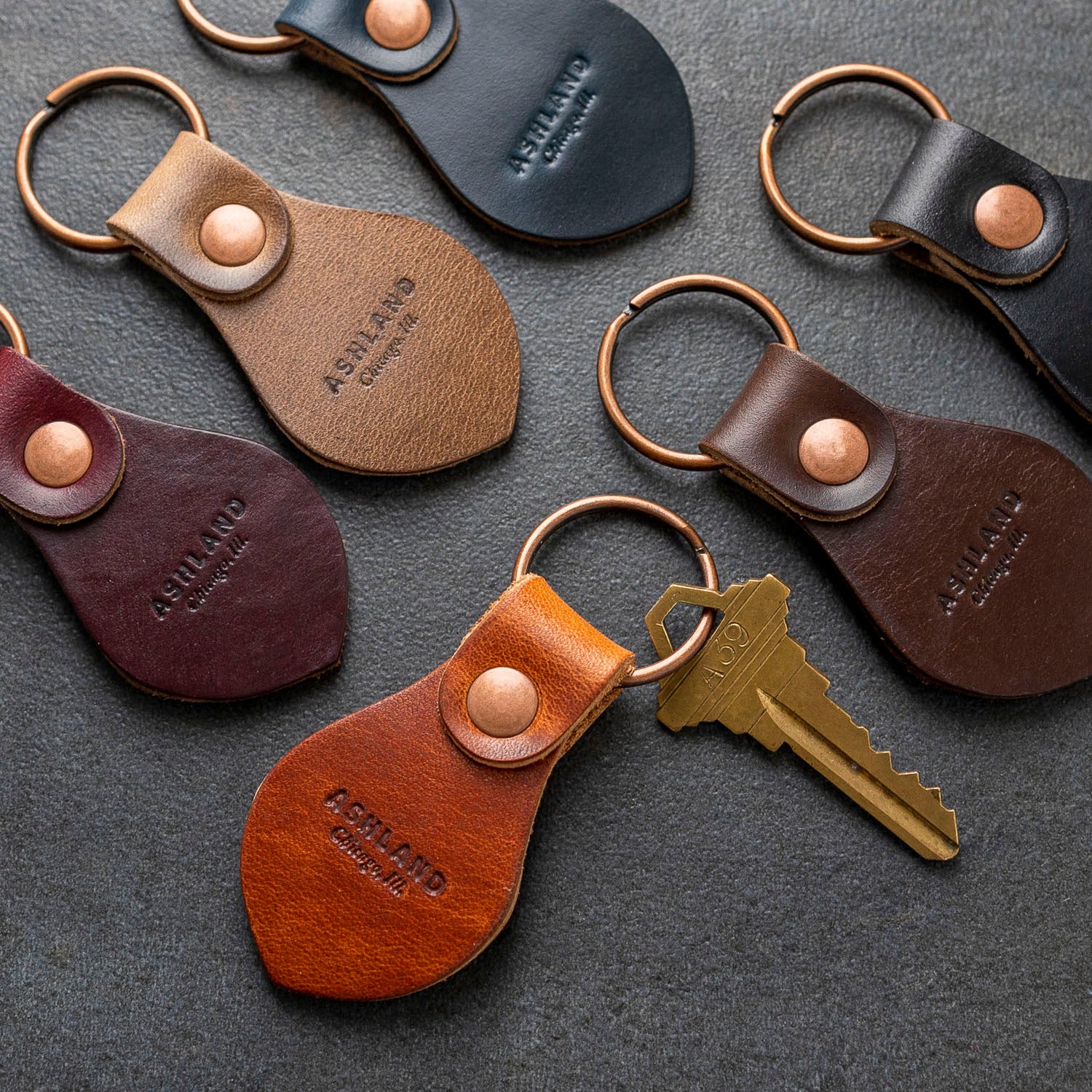 Compact Keychain Wallet in Horween Leather