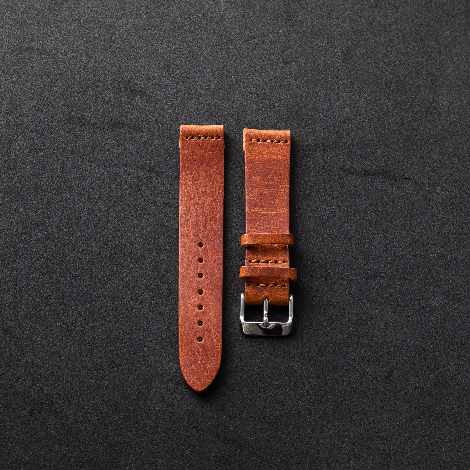 Two-Piece Leather Watch Strap