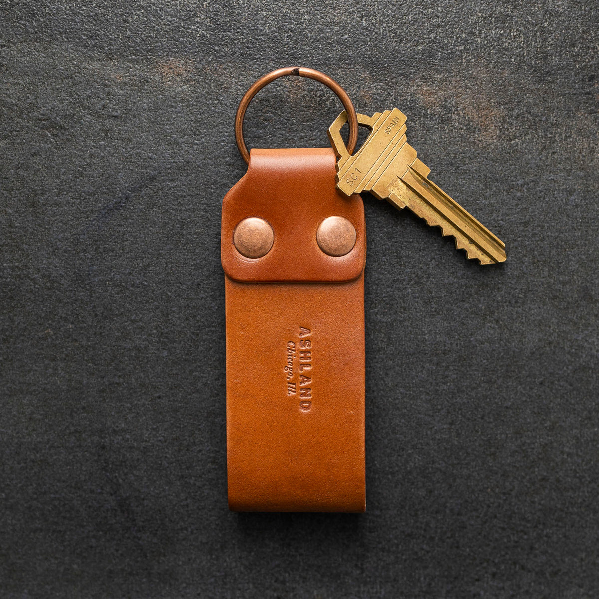 Pine Tree Leather Keychain for Keys, Camper, RV, Backpack, Mailbox