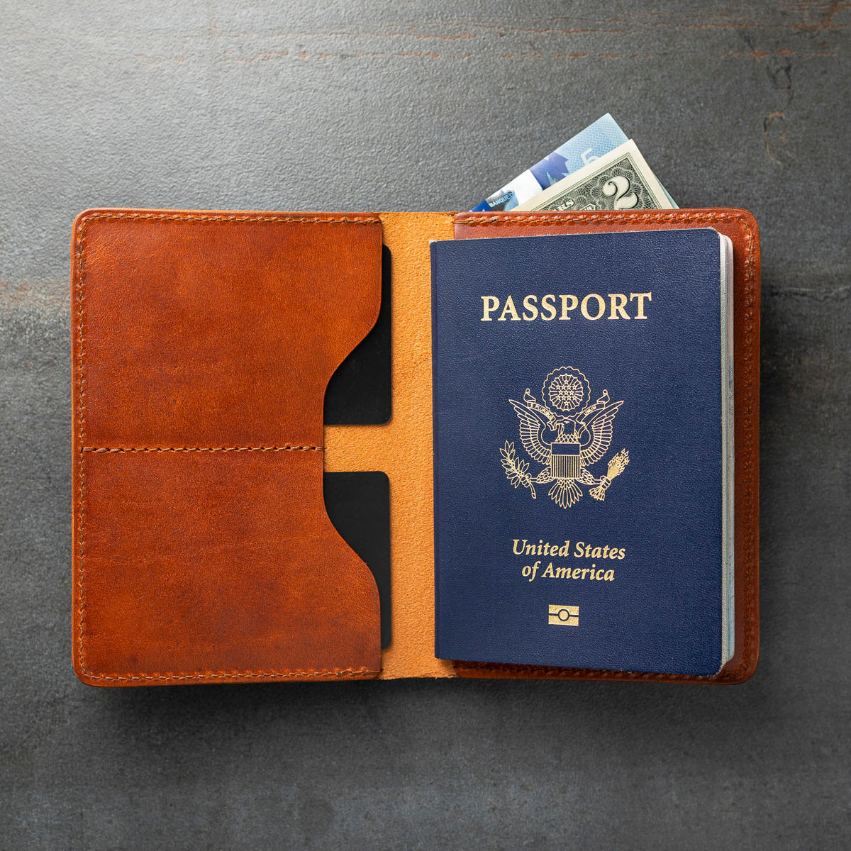 Passport Wallet Leather No. 27, American Made