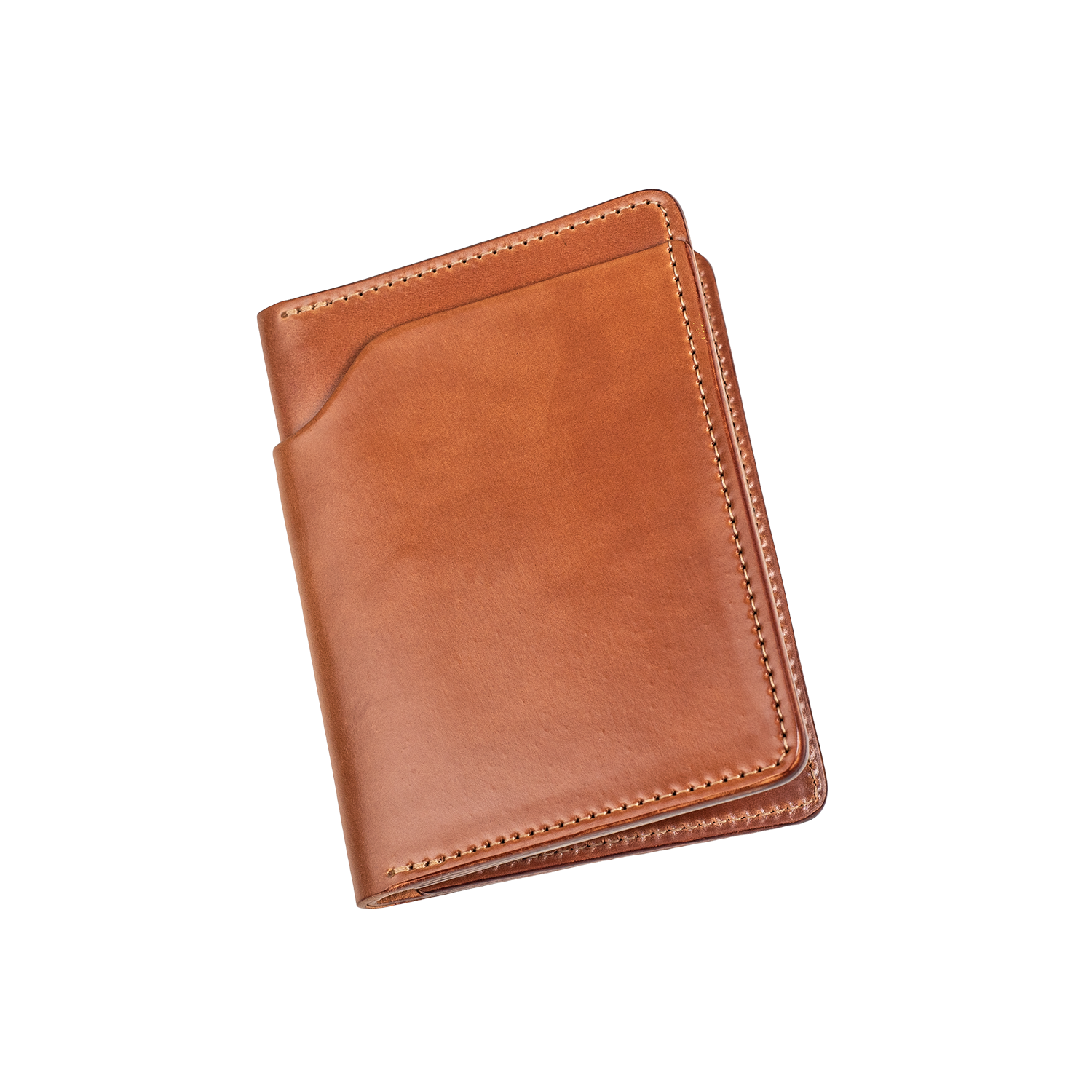 Magnum Wallet in Black Leather with red stitching.