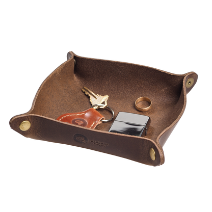 leather valet tray