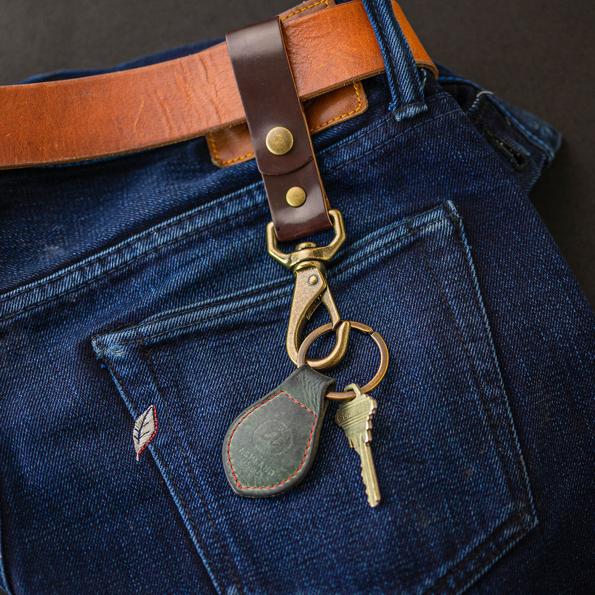 Denim Belt Loop Purse From Recycled Jeans Key Ring -  UK