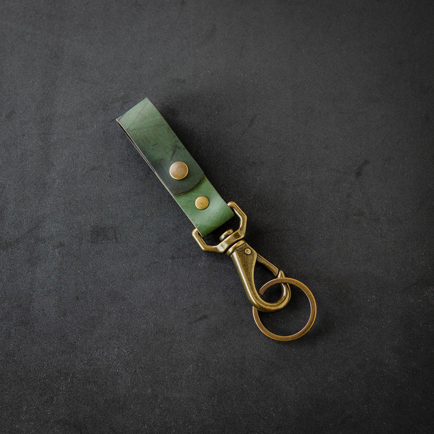 Handmade Leather Belt Clip Keychain