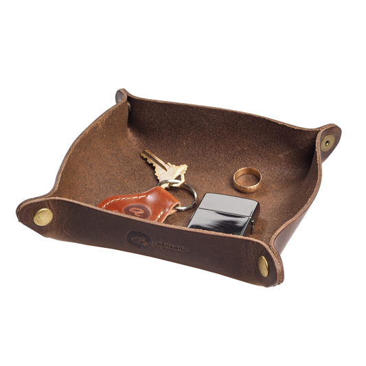 leather valet tray