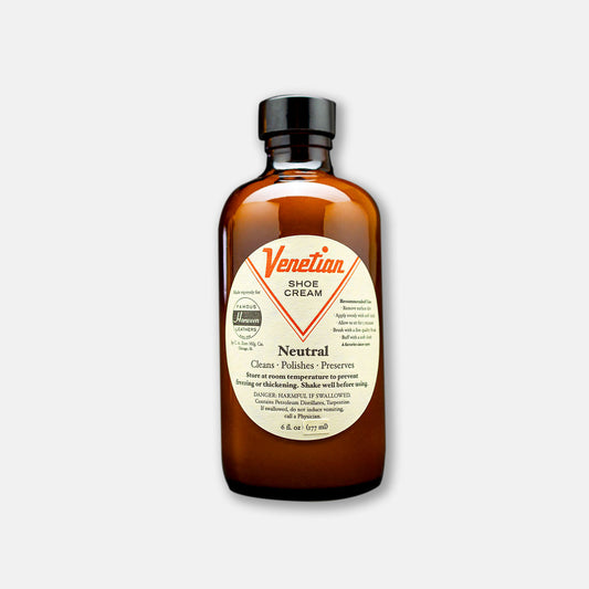 Bottle of Venetian Shoe Cream for polishing and restoring leather goods